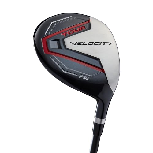Wilson Tour Velocity Complete Golf Set with Stand Bag - Men's Right Hand, Regular Flex Black/Red