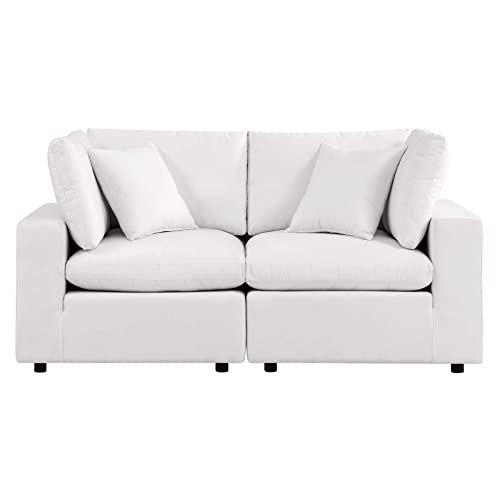 Modway Commix Overstuffed Outdoor Patio Loveseat White