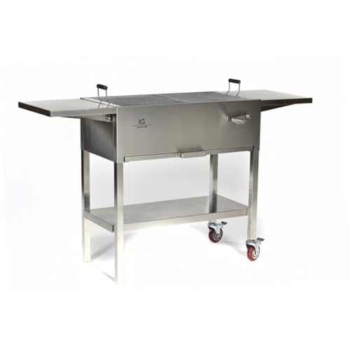 IG Charcoal BBQ IG693247 Stainless Steel Barbeque Grill Silver