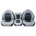 Wise Pro-Angler 5 pc Bucket Set with 14" Center Seat Marble Grey/Blueberry SS/Charcoal