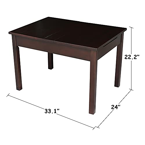 IC INTERNATIONAL CONCEPTS Table with 4 Mission Juvenile Chairs Rich Mocha