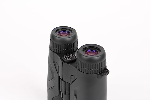 NUTREK 08x42mm Rangefinder Binoculars for Hunting, Shooting, and Golf Black