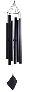 Music of the Spheres Large Handcrafted Pentatonic Bass Wind Chime Black