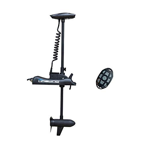 AQUOS Haswing 12V 55LBS 48inch Bow Mount Trolling Motor with Remote Control Black & Quick Release Bracket