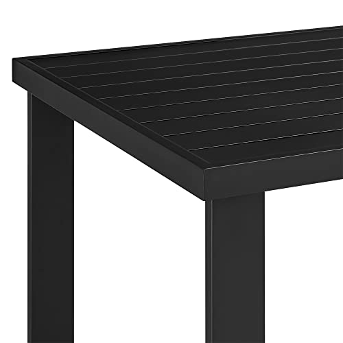 Armen Living Alegria 5-Piece Outdoor Bar Table Set Light Grey