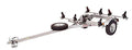 Malone MicroSport LowBed 2-Boat Saddle Up Pro Kayak Trailer Package Silver