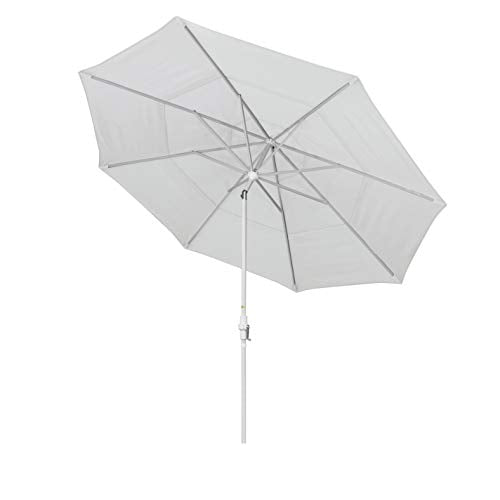 California Umbrella 11' Round Aluminum Market Patio Umbrella with Crank Lift and Collar Tilt Canvas