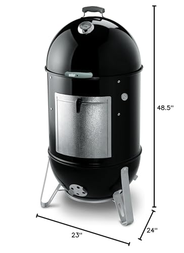 Weber 22-Inch Smokey Mountain Cooker Charcoal Smoker Black
