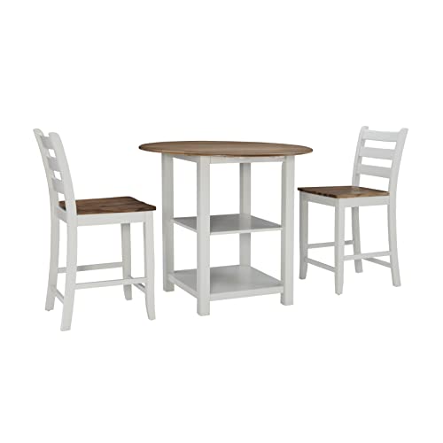 Powell Company Sita Three Piece Counter Dining Set Light Grey & Birch