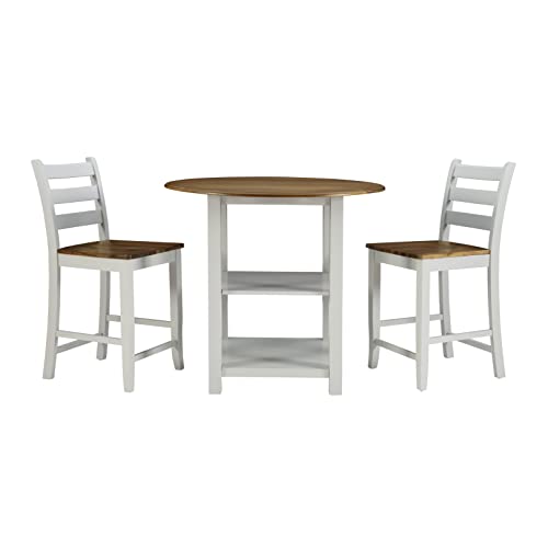 Powell Company Sita Three Piece Counter Dining Set Light Grey & Birch