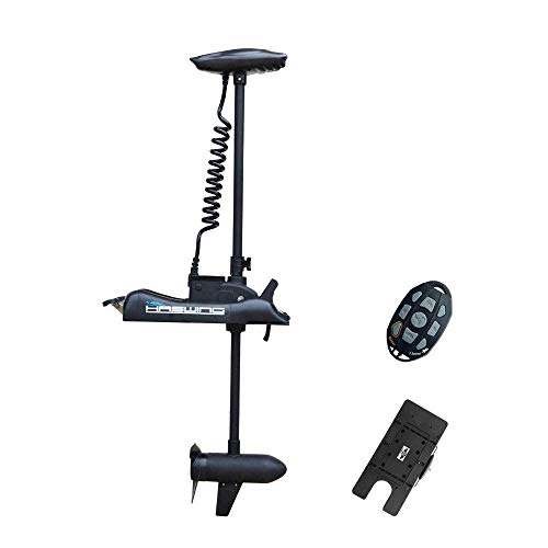 AQUOS Haswing 12V 55LBS 54inch Bow Mount Trolling Motor with Remote Control Black