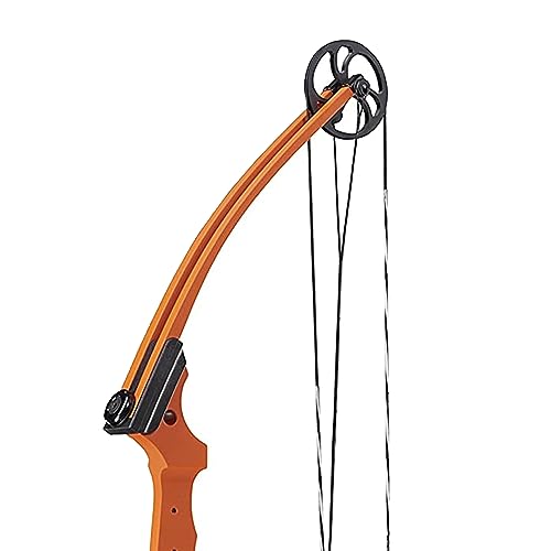 GENESIS Adjustable Left-Handed Compound Bow Kit with Quiver, Arm Guard, and Arrows Orange