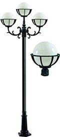 DABMAR LIGHTING GM2630-VG Cast Aluminum 10" Globe Post Light Fixture Verde Green