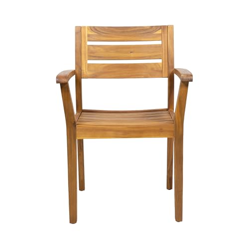 Christopher Knight Home Stockton Outdoor 8-Seater Acacia Wood Dining Set Teak + Rustic Metal
