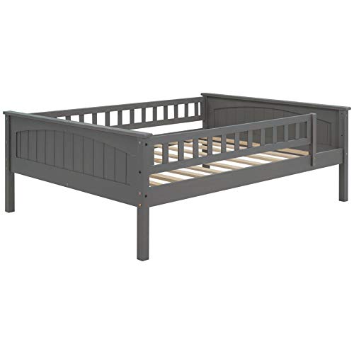 Harper & Bright Designs Full Over Full Bunk Bed with Trundle Grey