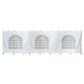 TentandTable Outdoor Cathedral Tent Sidewall 9x30 ft Waterproof UV Resistant Heavy Duty White