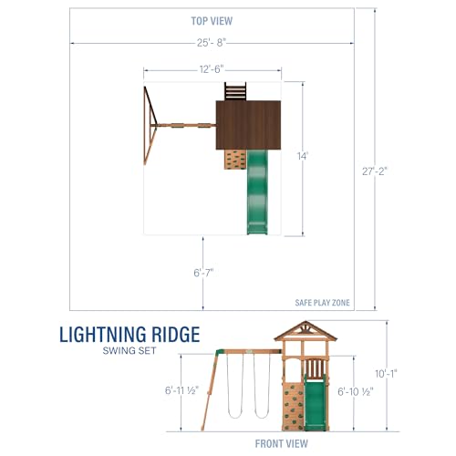 Backyard Discovery Lightning Ridge Cedar Swing Set Light Brown