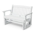 Wildridge Classic Mission Glider Outdoor Weather Resistant Recycled HDPE White