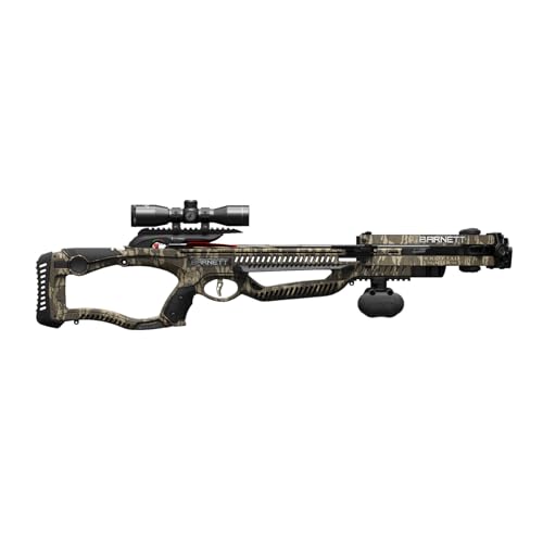 BARNETT Whitetail Hunter Crossbow with 4x32mm Scope, 2 Arrows, Lightweight Quiver Mossy Oak Bottomland