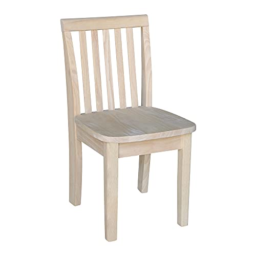 IC INTERNATIONAL CONCEPTS Table with 4 Mission Juvenile Chairs Unfinished