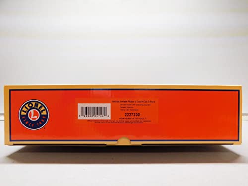 Lionel Amtrak AMFLEET Phase V Passenger Coach/CAB CAR 2 Pack O Gauge Silver