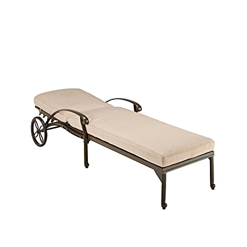 Homestyles Capri Outdoor Chaise Lounge Taupe