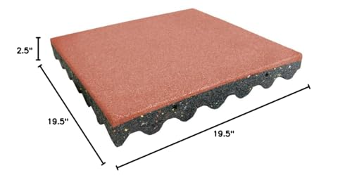 Rubber-Cal Eco-Safety Interlocking Playground Tiles Terra Cotta 21.1 Sq.Ft. Coverage