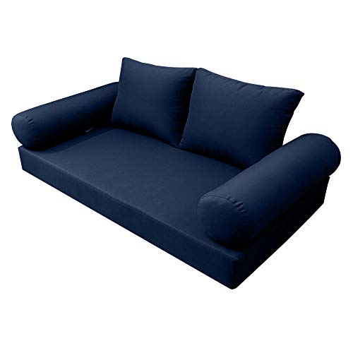 Prolinemax Style1 Twin-XL Outdoor Daybed Mattress Cushion Set with Bolster Pillow