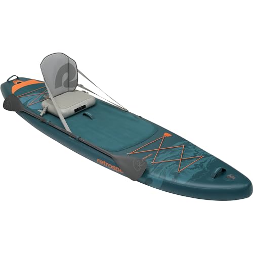 Retrospec Inflatable Stand Up Touring Paddle Board Deep Sea