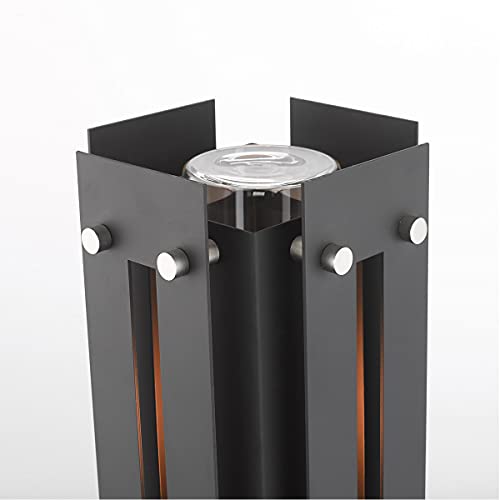 Livex 1 Light Black Outdoor Post Top Lantern Nickel