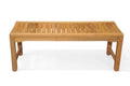 GOLDENTEAK Backless Teak Bench 48 Inch Golden Honey Brown