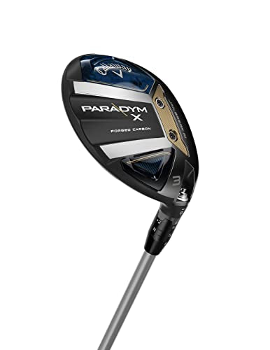 Callaway Golf 2023 Paradym X Fairway Wood Left Hand Ascent 50G Shaft Regular Flex 3 Wood Black Silver
