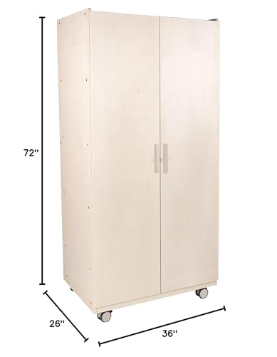 Children's Factory Angeles Mobile Teacher's Locking Storage Cabinet Wooden