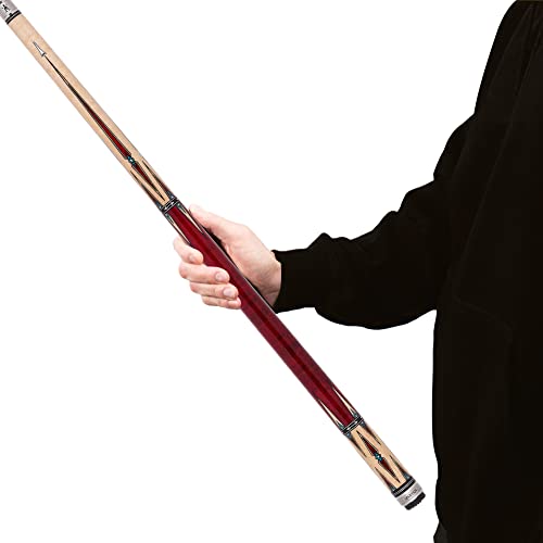 Spartan Billiards Pool Cue Stick - Crimson Stained Handle - Multi