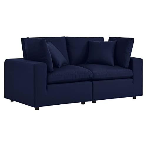 Modway Commix Sunbrella Outdoor Patio Loveseat Navy