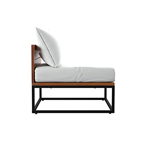 SEI Furniture Taradale Outdoor Coffee Table and Loveseat Set 2pc White