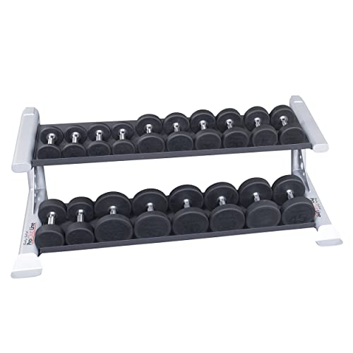 Body-Solid SDKR500DB Pro Clubline 2-Tier Dumbbell Rack Grey/Black