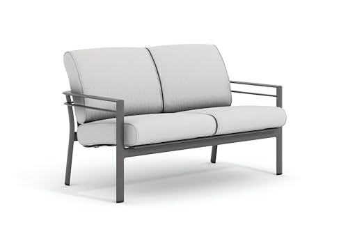 Winston Southern Cay Cushion Loveseat Weathered Teak/Idol Cloud