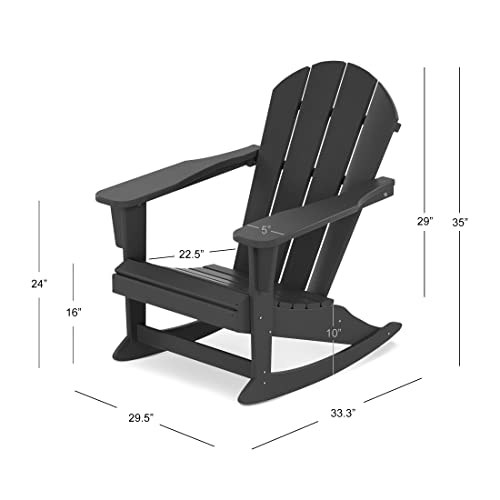WestinTrends Malibu Outdoor Rocking Chair Set of 4 Dark Brown