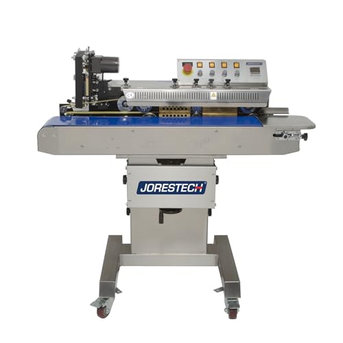 JORESTECH Stainless Steel Digital Horizontal Continuous Band Sealer 1000I with Coder Steel