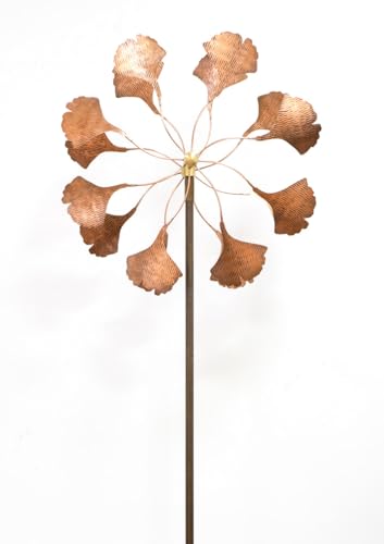Garden Artisans Ginkgo Copper Wind Spinner