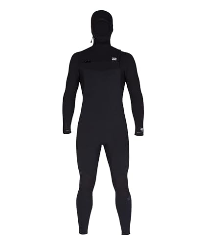 Billabong Mens 4/3mm Furnace Comp Hooded Wetsuit Black 23 Medium
