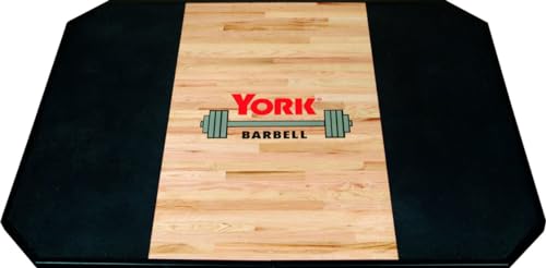 York Barbell Solid Red Oak Platform 8x6 Custom Logo