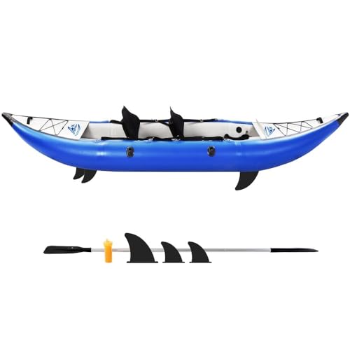 WnewTools 12FT Inflatable 2-Person Touring Boat Set with Paddle & Air Pump