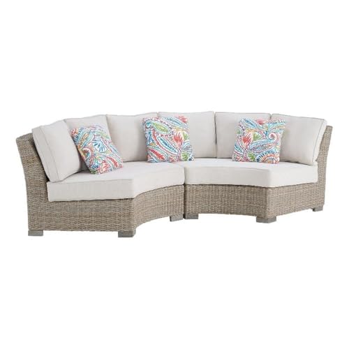 Picket House Furnishings Camal Curved Loveseat Charcoal