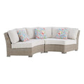 Picket House Furnishings Camal Curved Loveseat Charcoal