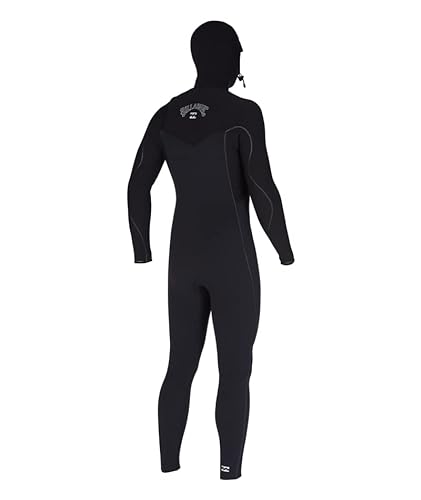 Billabong Mens 4/3mm Furnace Comp Hooded Wetsuit Black 23 Medium