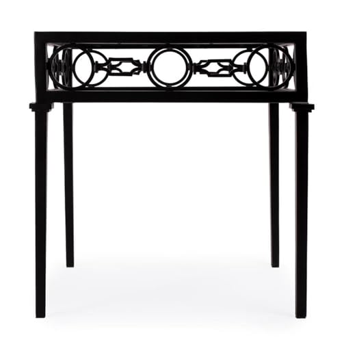 Home Square 3-Piece Outdoor Lounge Chair Set with End Table Black