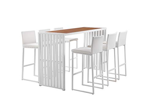 Pangea Home Milo 7 Piece Bar Set Teak