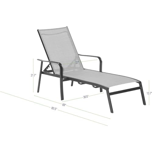 Hanover Foxhill 2-Piece Chaise Lounge Set Gray/Gunmetal